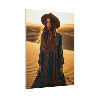 Desert Bohemian Wanderer Woman Wall Art & Canvas Prints