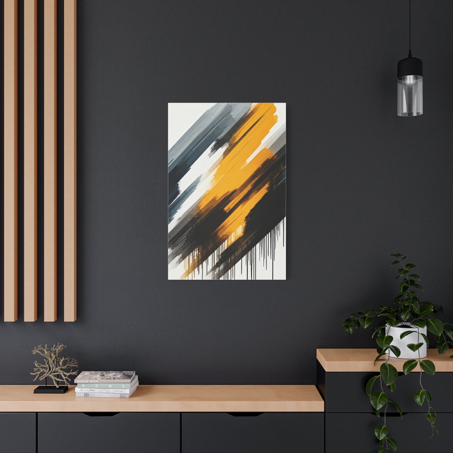 Golden Impact Abstract Wall Art & Canvas Prints