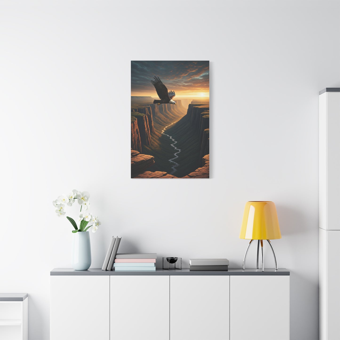 Eagle Over the Canyon Wall Art & Canvas Prints