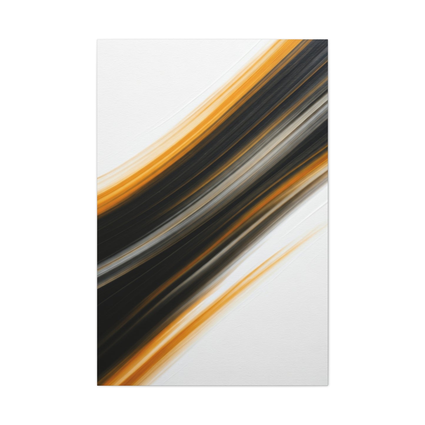 Black and Gold Diagonal Flow Abstract Wall Art & Canvas Prints