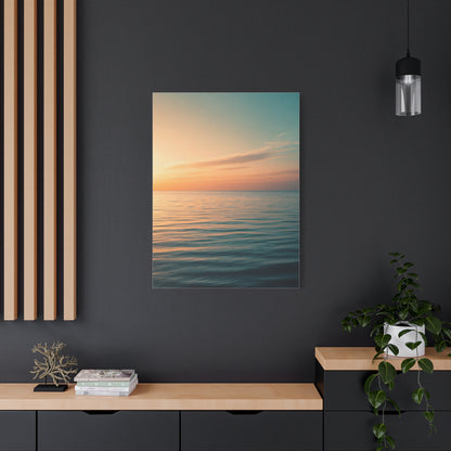 Tranquil Sunset Sea Horizon Wall Art & Canvas Prints