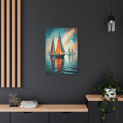 Crimson Sail Regatta Wall Art & Canvas Prints