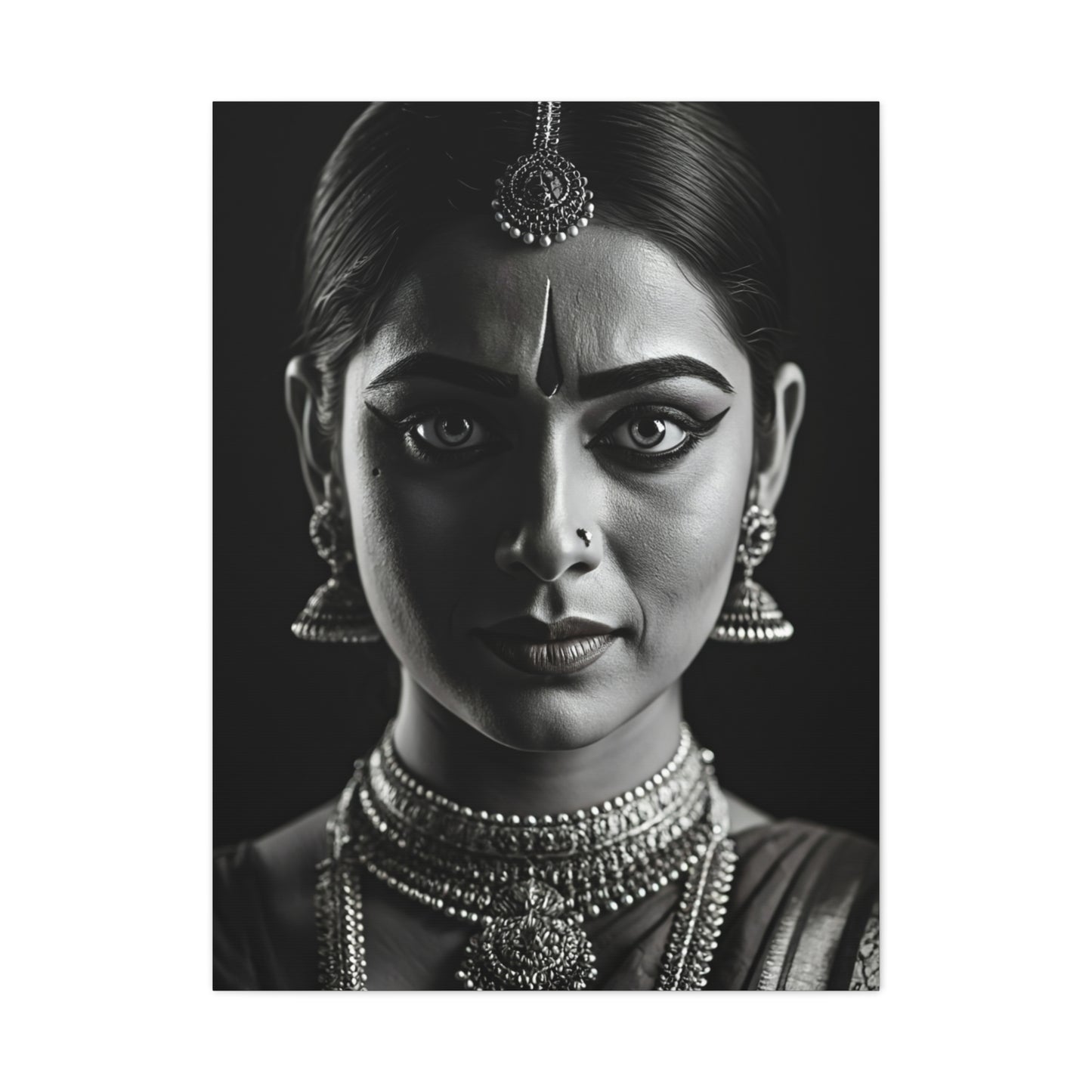 Timeless Elegance Black & White Cultural Portrait Wall Art & Canvas Prints