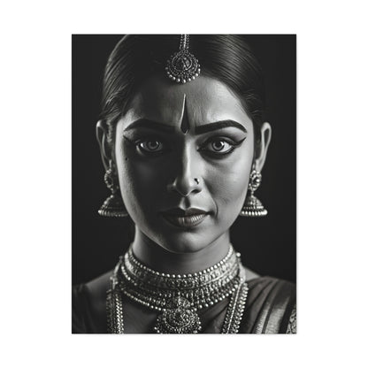 Timeless Elegance Black & White Cultural Portrait Wall Art & Canvas Prints