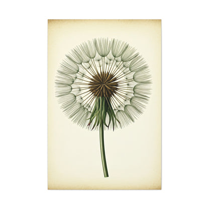 Dandelion Seed Head Illustration Wall Art & Canvas Prints
