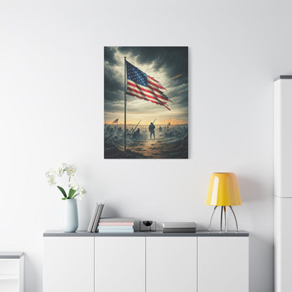 Battlefield Patriot Flag Tribute Wall Art & Canvas Prints