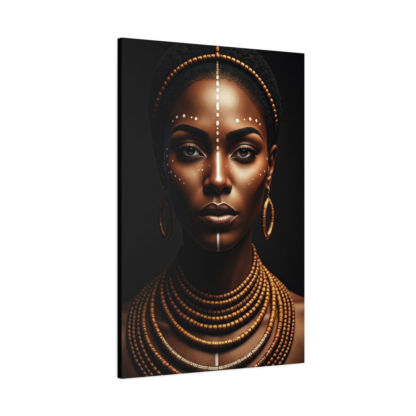 Golden Tribal Goddess Portrait Wall Art & Canvas Prints