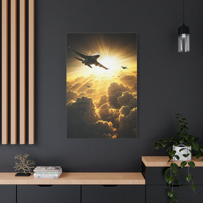 Golden Breakthrough Aerial Mission Wall Art & Canvas Prints