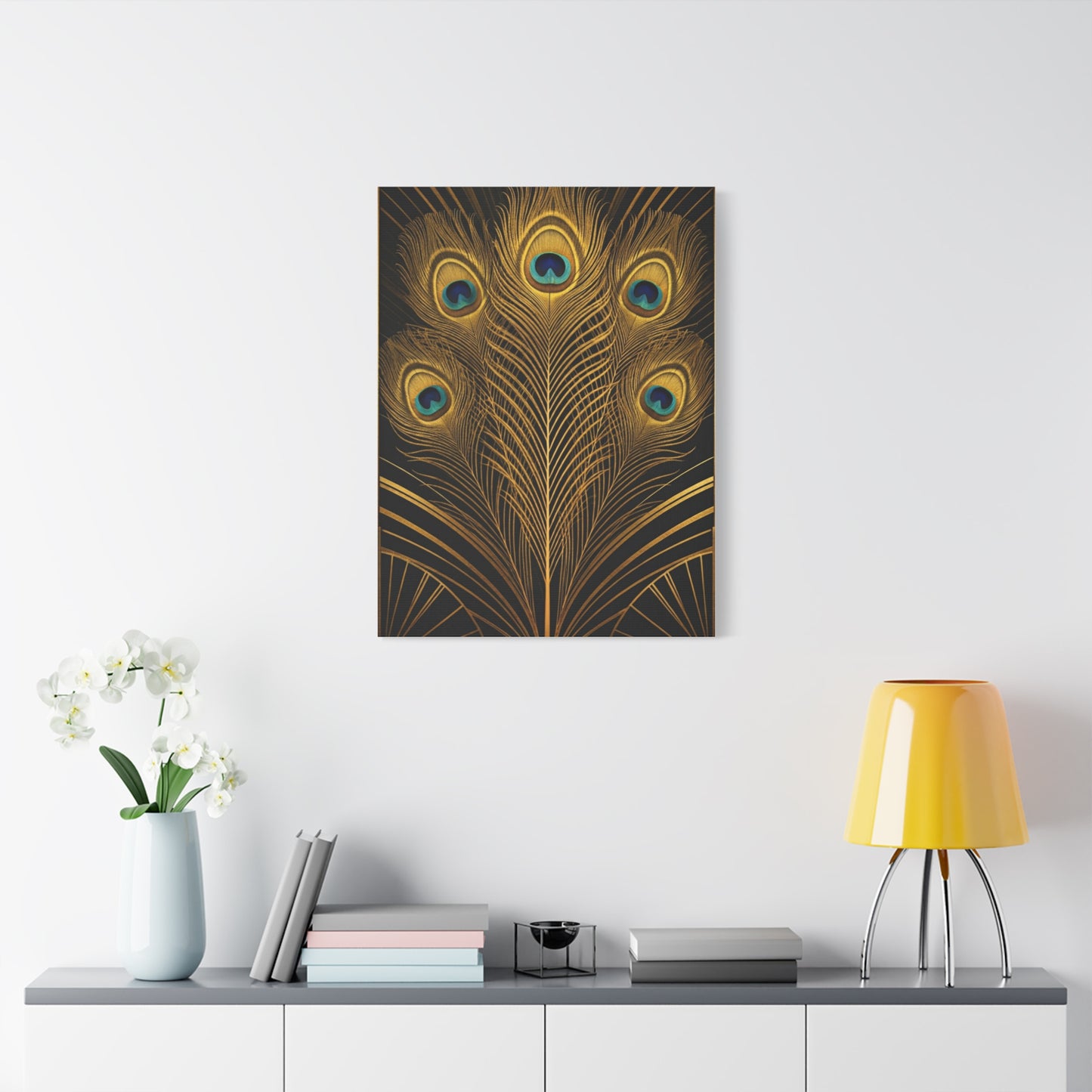 Gilded Peacock Elegance Wall Art & Canvas Prints