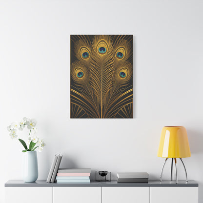 Gilded Peacock Elegance Wall Art & Canvas Prints