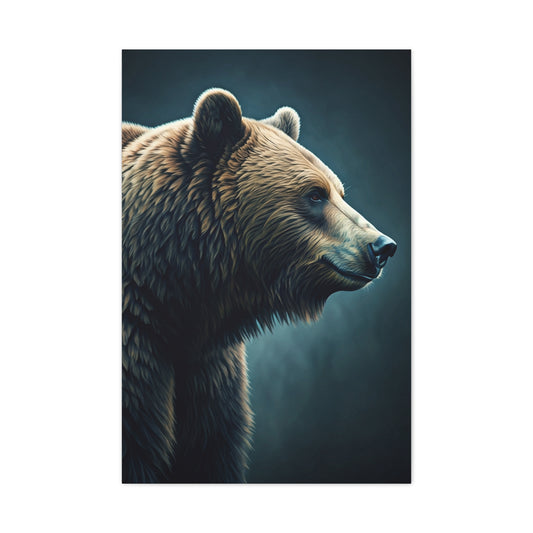 Side Profile Bear Elegance Wall Art & Canvas Prints