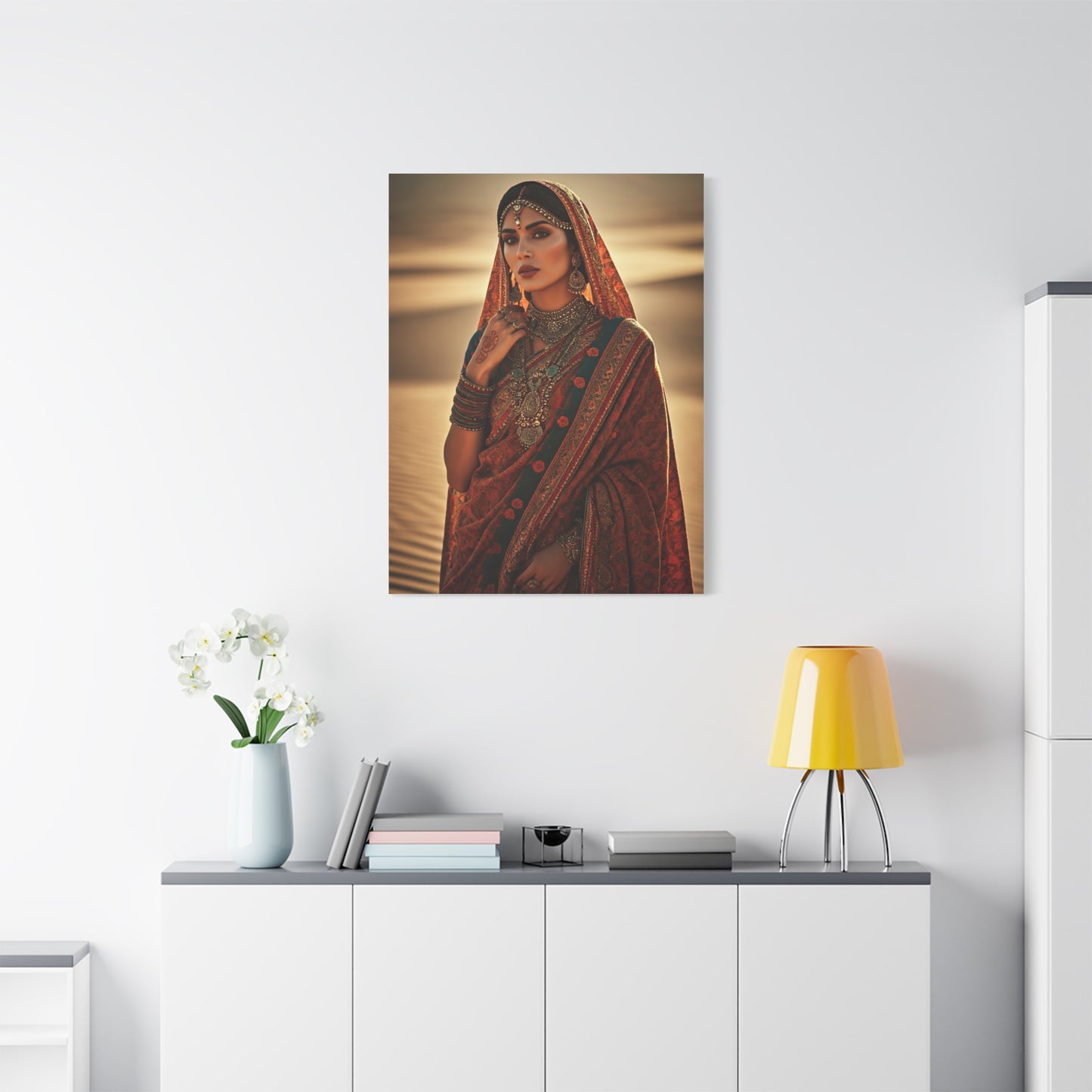 Ornate Desert Bride Bohemian Portrait Wall Art & Canvas Prints