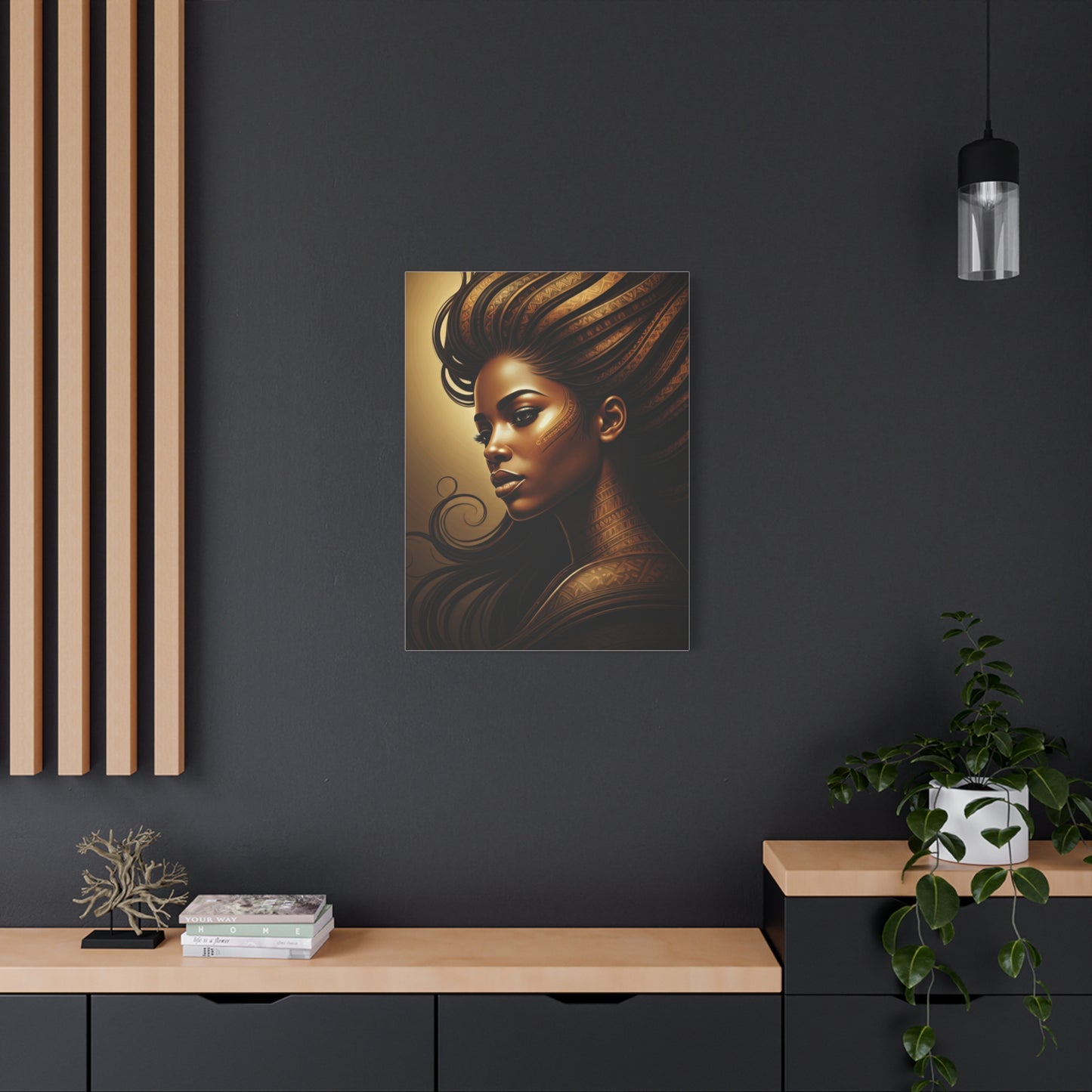 Golden Breeze Goddess Portrait Wall Art & Canvas Prints