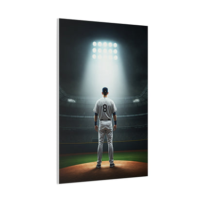 Stadium Spotlight Baseball Player Tribute Wall Art & Canvas Prints