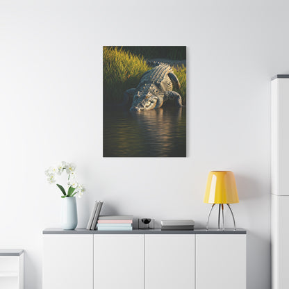 Crocodile Waterside Stillness Wall Art & Canvas Prints