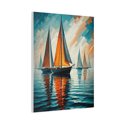 Crimson Sail Regatta Wall Art & Canvas Prints