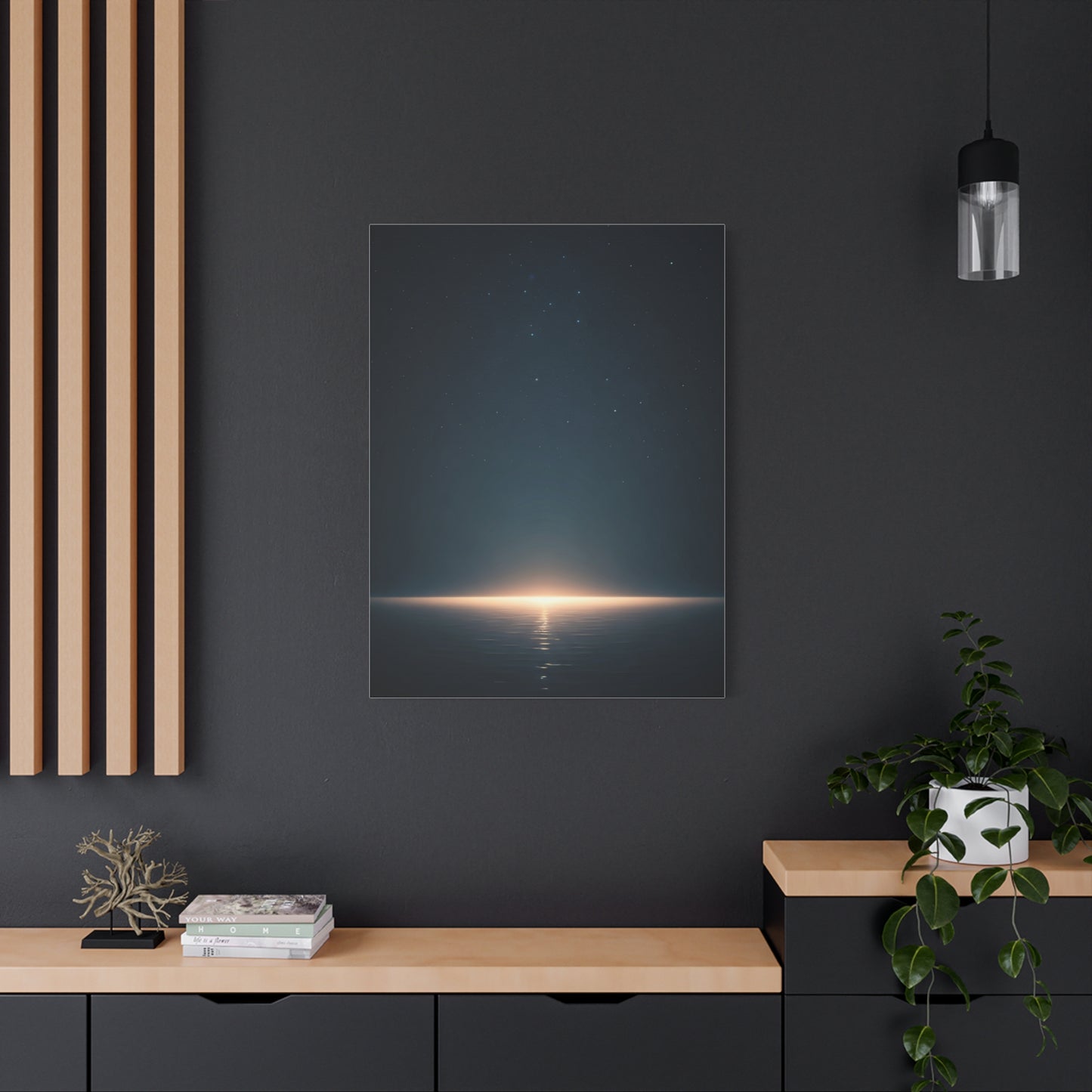 Starry Night Sea Horizon Wall Art & Canvas Prints