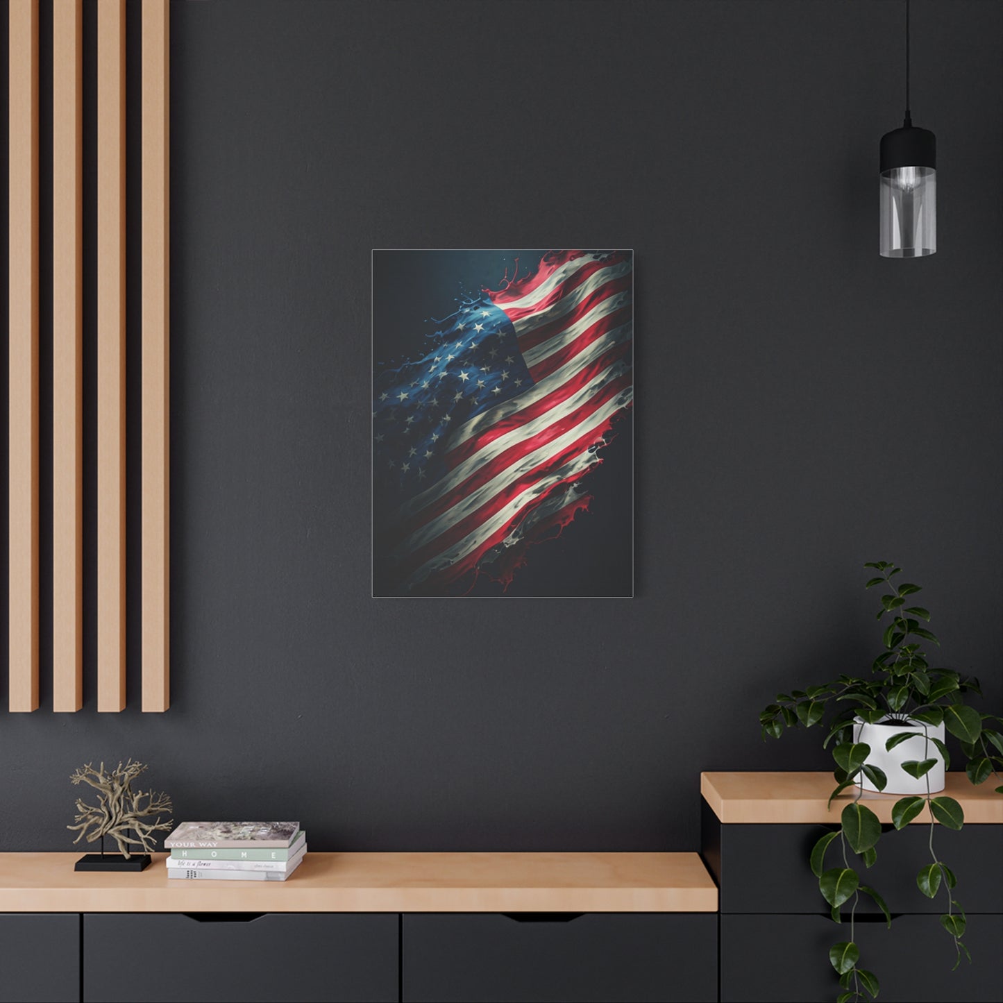 Artistic Brushstroke Flag of Freedom Wall Art & Canvas Prints