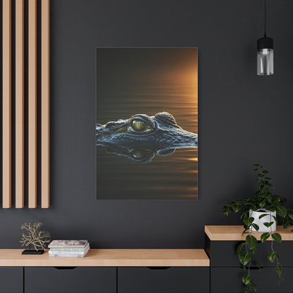 Crocodile Eye Emerging From Water Wall Art & Canvas Prints