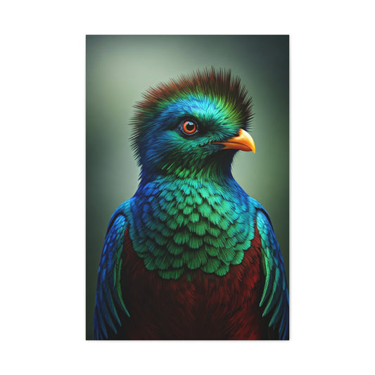 Iridescent Blue-Green Songbird Wall Art & Canvas Prints