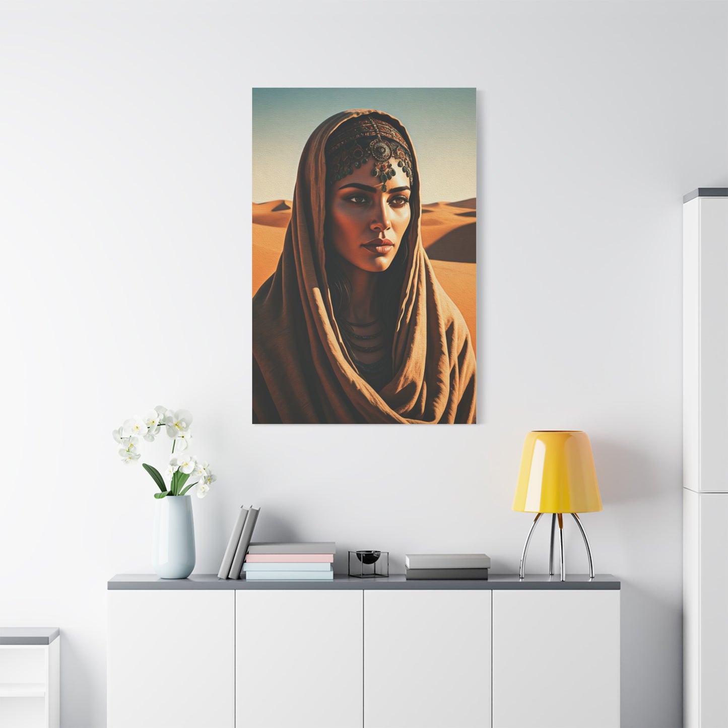 Desert Veil Bohemian Woman Wall Art & Canvas Prints