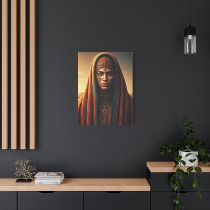 Desert Veil Woman Portrait Wall Art & Canvas Prints