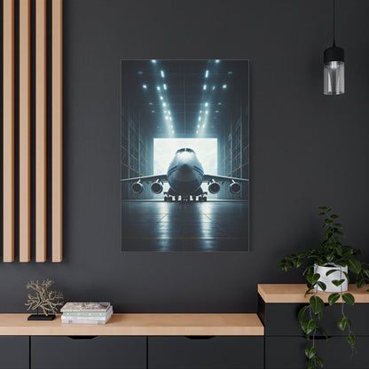 Futuristic Hangar Jet Power Wall Art & Canvas Prints