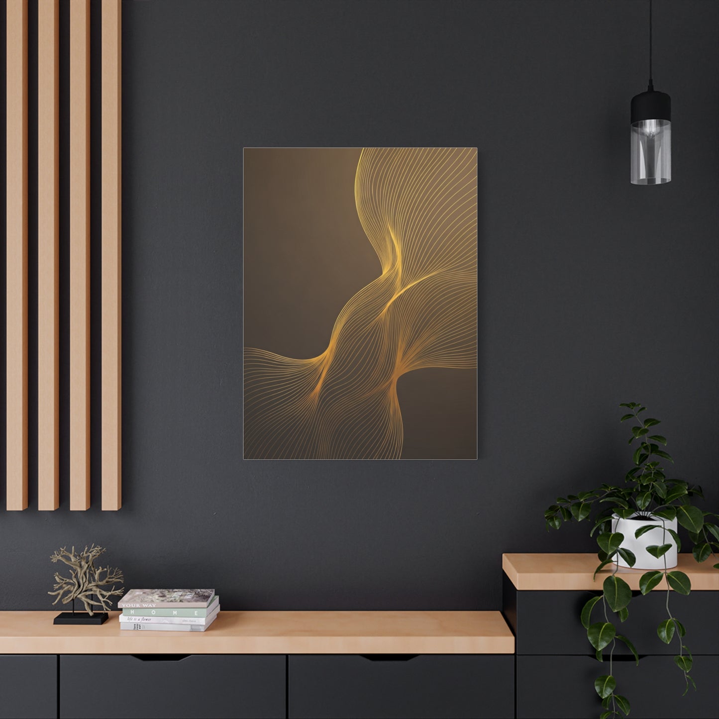 Golden Flow Light Abstract Wall Art & Canvas Prints