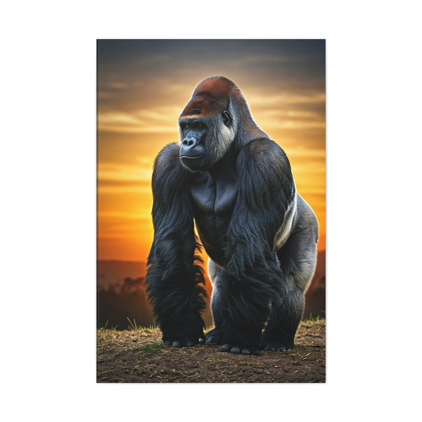 Majestic Gorilla Strength Portrait Wall Art & Canvas Prints