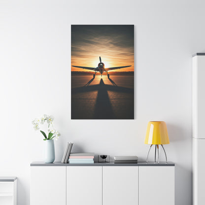 Golden Horizon Propeller Flight Wall Art & Canvas Prints