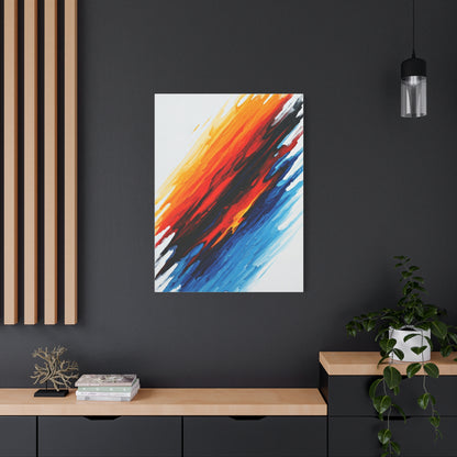 Expressive Red and Blue Abstract Wall Art & Canvas Prints