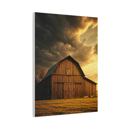 Barn Interior Wooden Floor Glow Wall Art & Canvas Prints