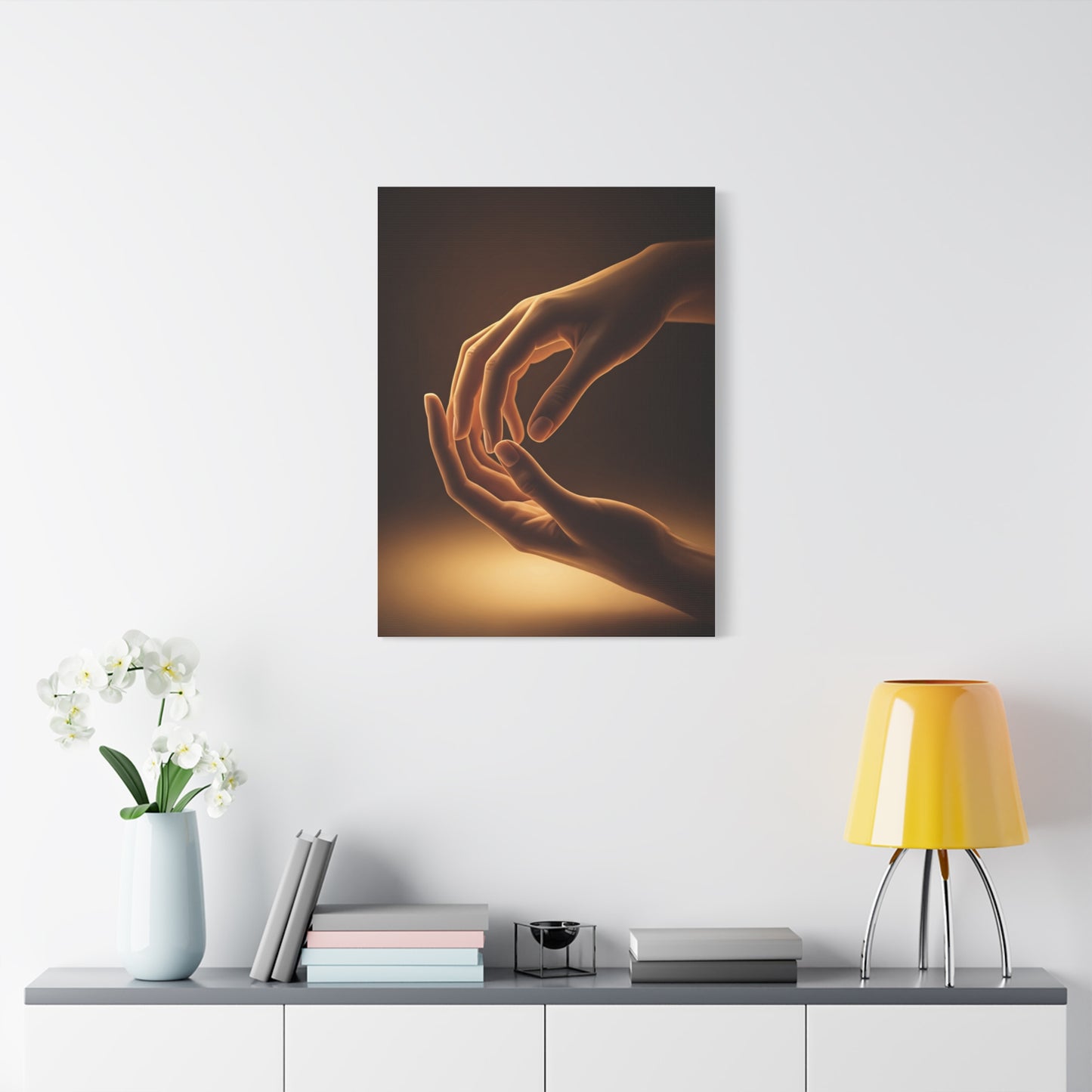 Gentle Touch Connection Hands Wall Art & Canvas Prints