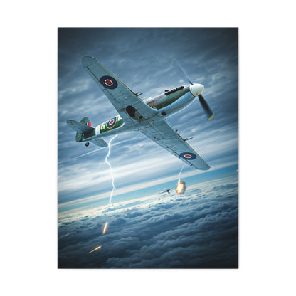 Lightning Strike Dogfight Fighter Wall Art & Canvas Prints