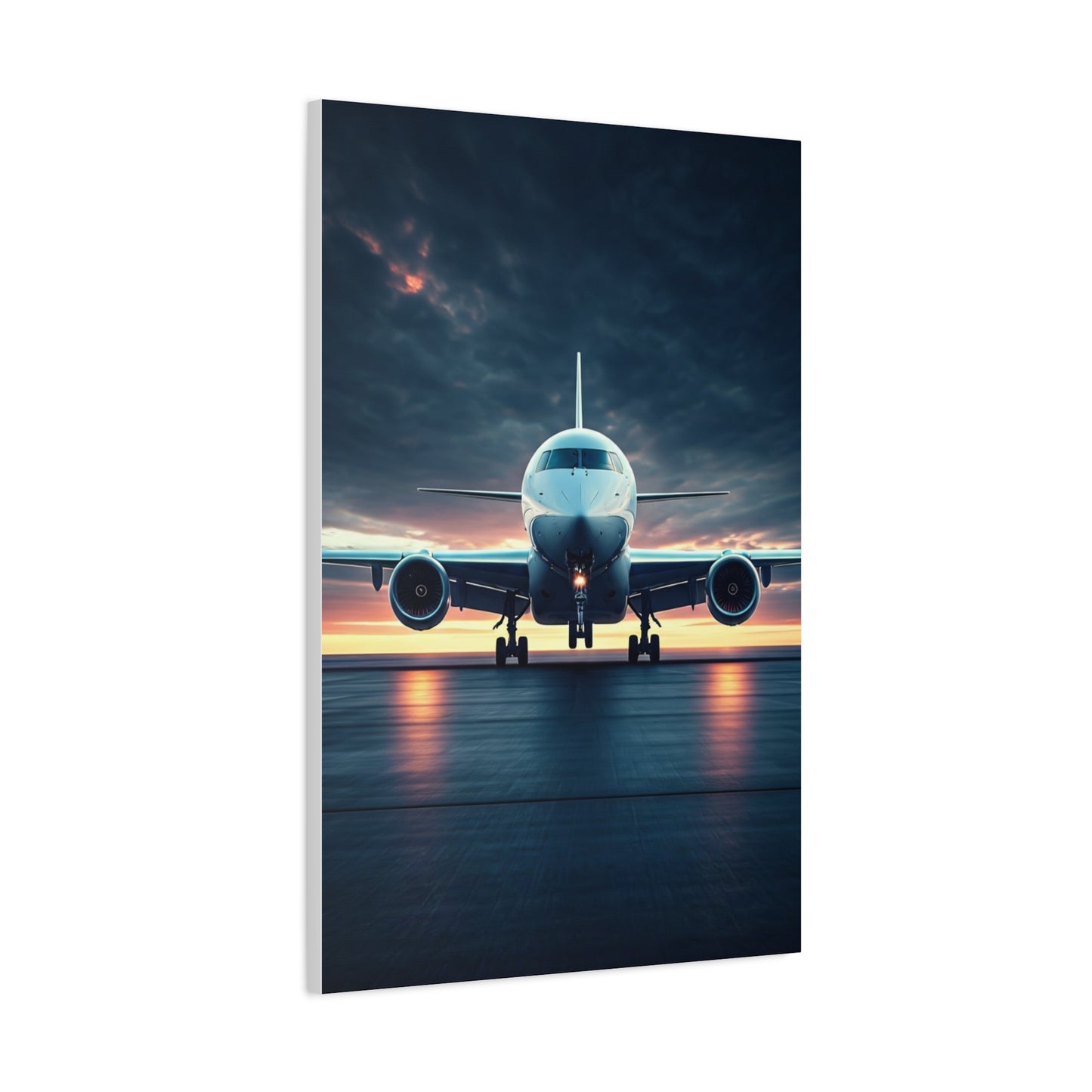 Jet Runway Storm Departure Wall Art & Canvas Prints