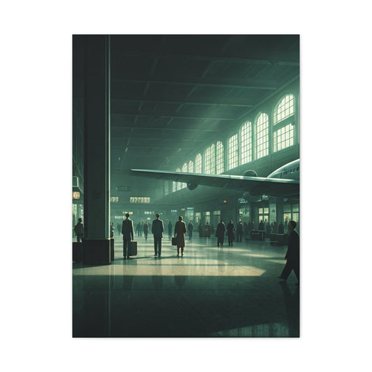 Modern Transit Hall Cinematic Scene Wall Art & Canvas Prints