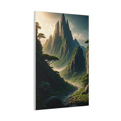 Mystical Mountain Valley Landscape Wall Art & Canvas Prints