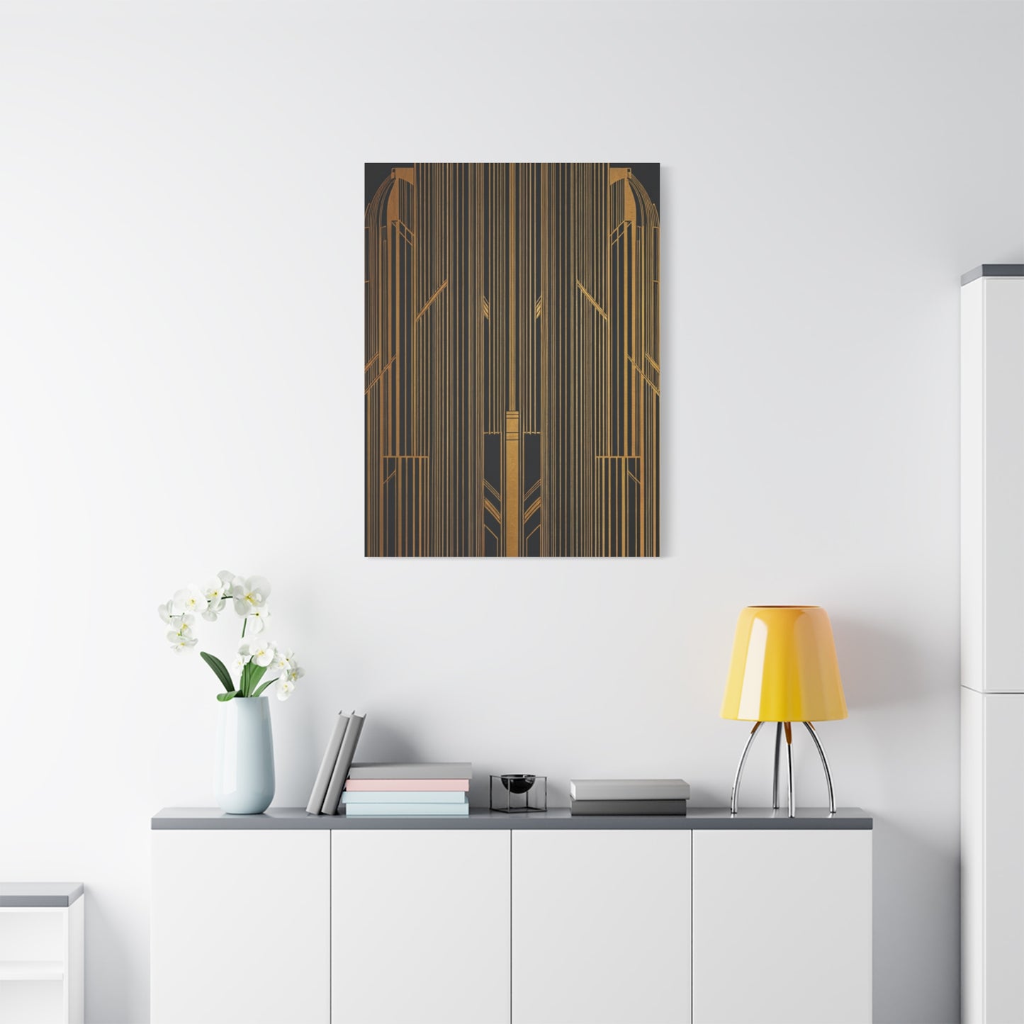 Golden Gate Art Deco Geometry Wall Art & Canvas Prints