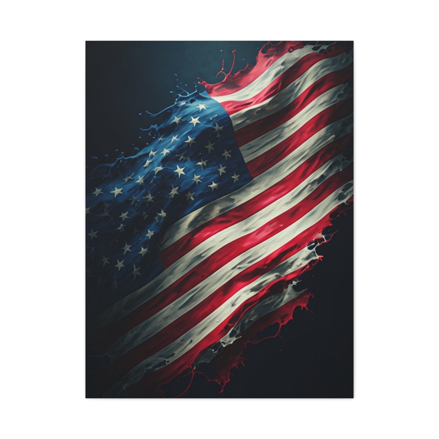 Artistic Brushstroke Flag of Freedom Wall Art & Canvas Prints
