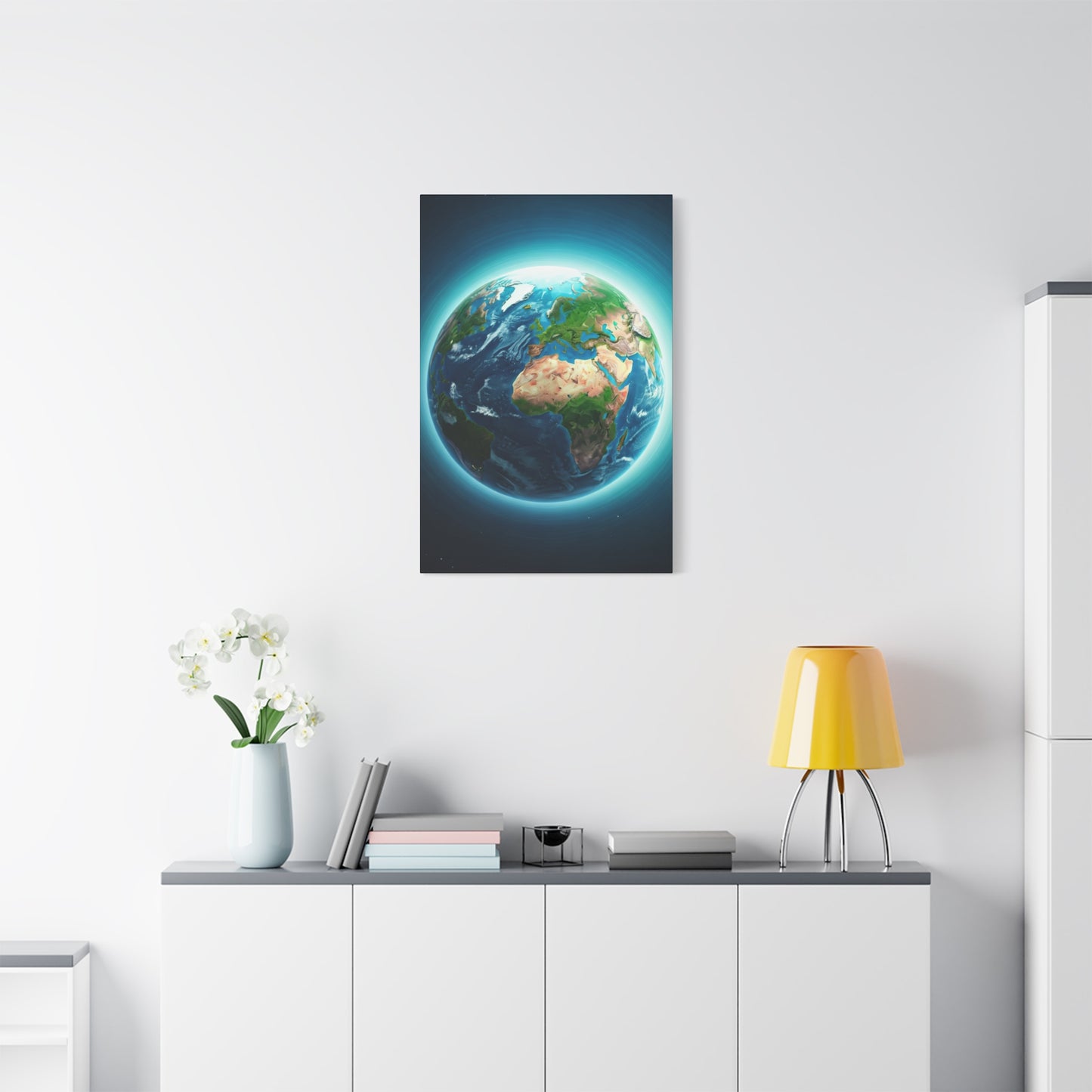 Glowing Earth from Space Wall Art & Canvas Prints