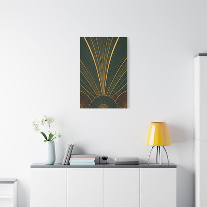 Emerald Deco Fanburst Wall Art & Canvas Prints