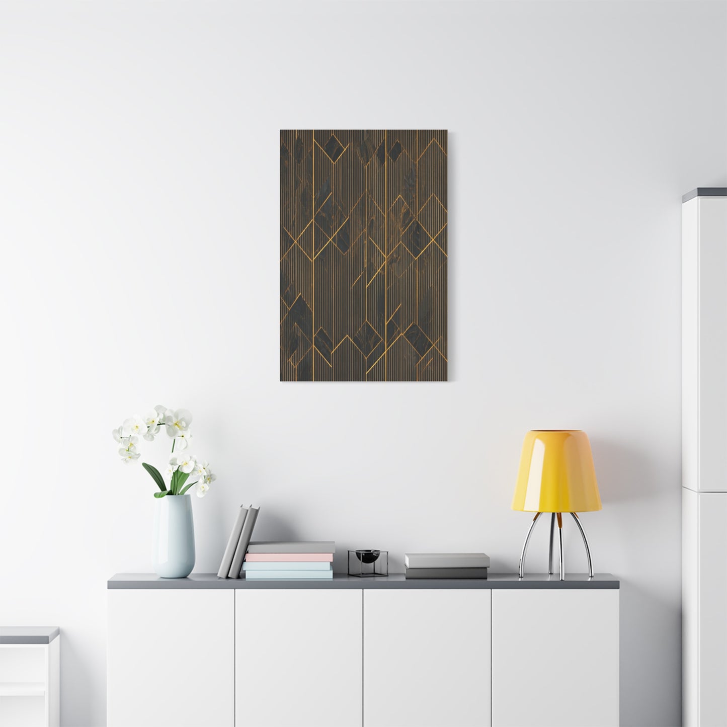 Golden Geometry Noir Wall Art & Canvas Prints