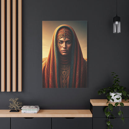 Desert Veil Woman Portrait Wall Art & Canvas Prints