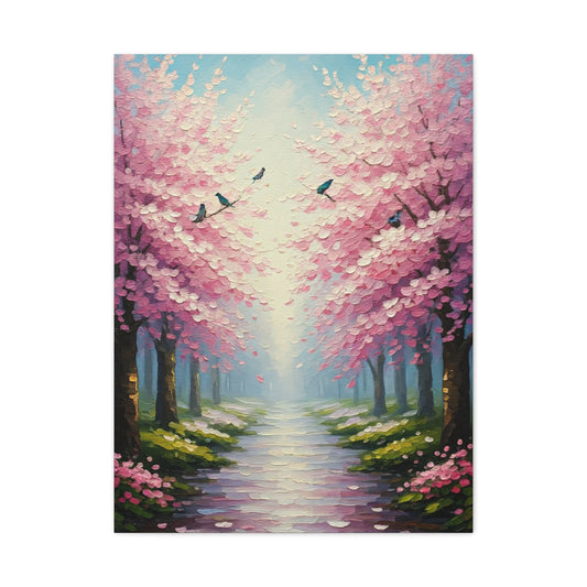 Contemporary Sakura Garden Painting Wall Art & Canvas Prints