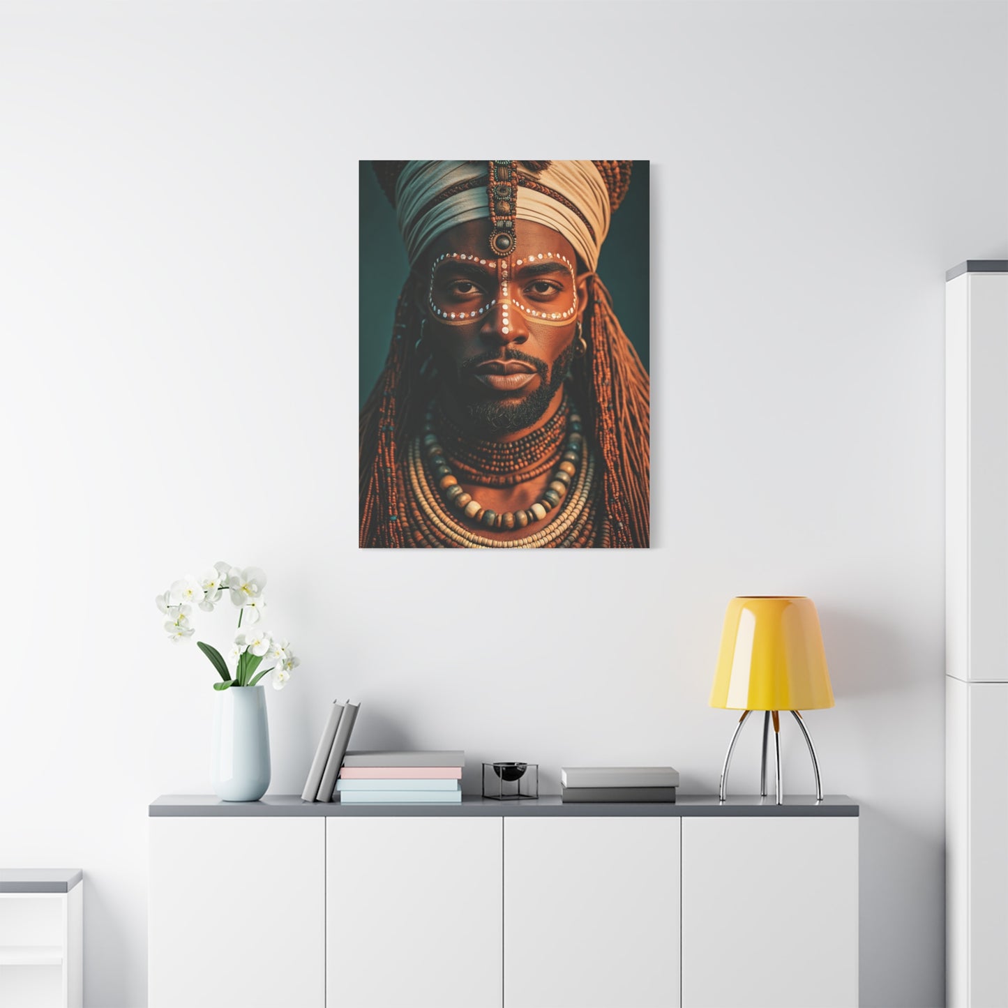 Tribal Essence Beaded Portrait Wall Art & Canvas Prints