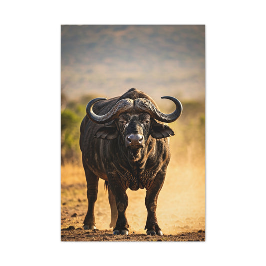 Powerful Buffalo Staring Forward Wall Art & Canvas Prints