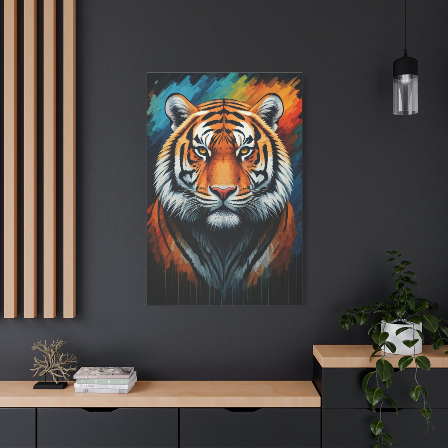 Fierce Ember Tiger Wall Art & Canvas Print