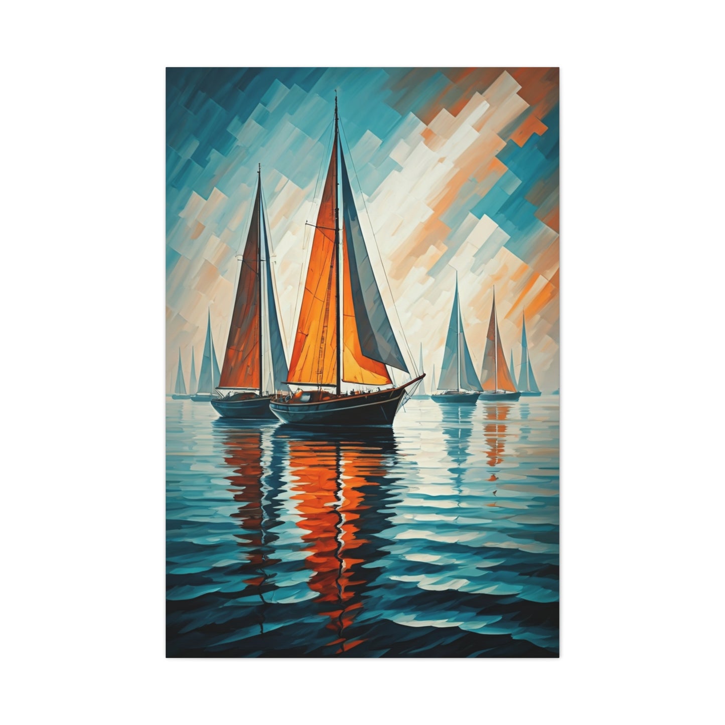 Crimson Sail Regatta Wall Art & Canvas Prints