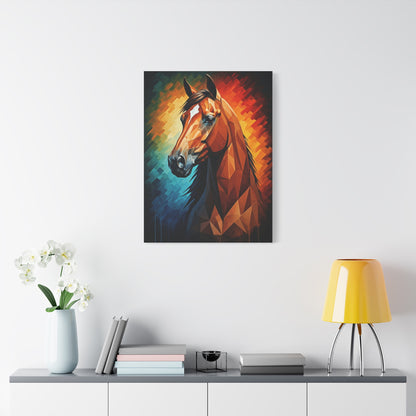 Geometric Spectrum Horse Portrait Wall Art & Canvas Prints