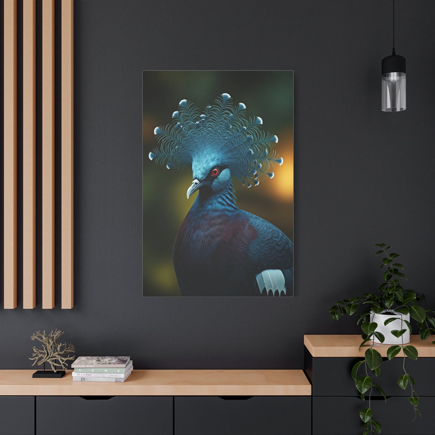 Crowned Feathered Crest Bird Wall Art & Canvas Prints